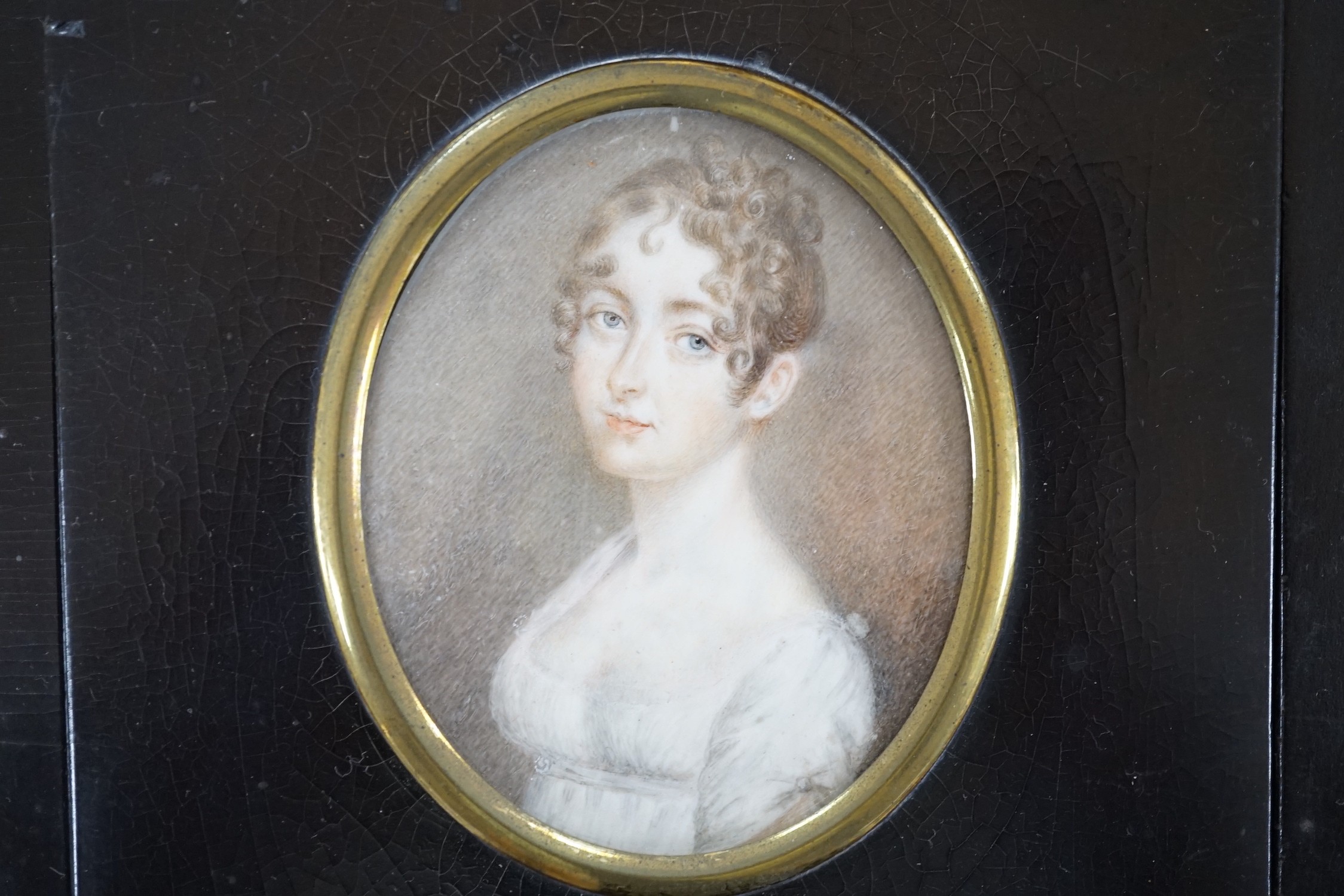 A selection of four framed and glazed portrait miniatures relating to the Robson and Walford Family. To include the subjects of: Oliver Walford of Charterhouse (1814-1855), James Robson of Conduit Street (1723-1806), Mar